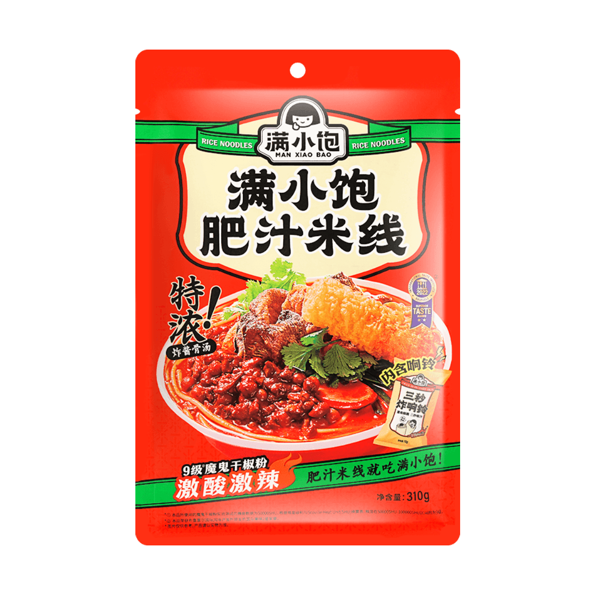 [2Packs 6Pieces] ManXiaoBao Thick Juice Rice Noodles 310g*2Packs*3[Value Pack]