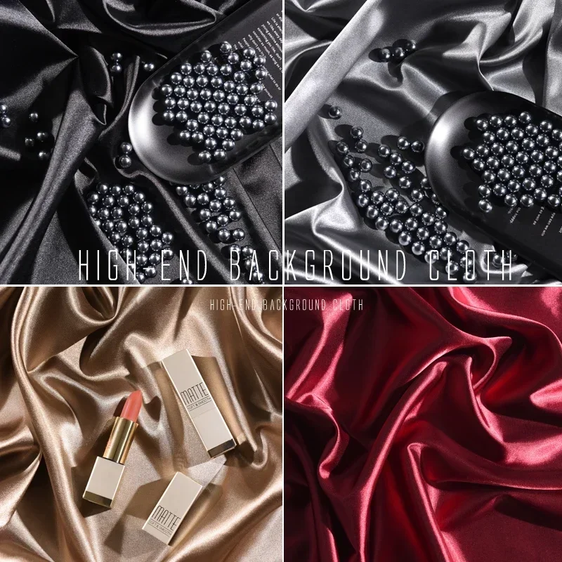 Sơ Mi Lụa Ánh Kim Vải Phông Nền Vải Satin Bóng Nền Cho Chụp Ảnh Phòng Thu Phong Cách Sang Trọng Cho Trang Sức Vòng Cổ Chụp Hình