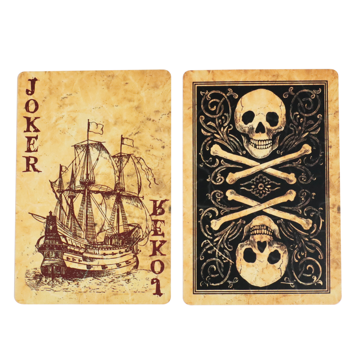 Cartas de jogo de rei pirata, baralho de cartas de ponte de estilo vintage, 60x90mm, cartas de jogo de tabuleiro de pôquer