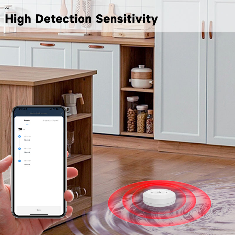 Tuya Smart para Zigbee Sensor de agua Detector de fugas de agua de inundación aplicación monitoreo remoto soporte asistente de hogar Zigbee2mqtt