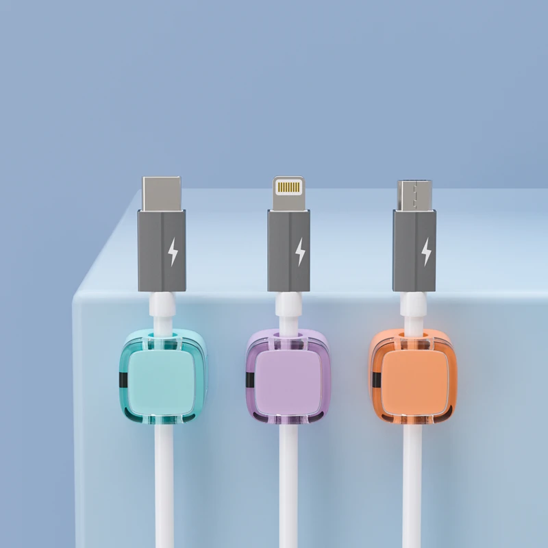 6 stücke Transparent Magnetische Kabel Prozessor Datenkabel Lagerung Handy Kabel Ladekabel Halter Desktop ohne Stanzen