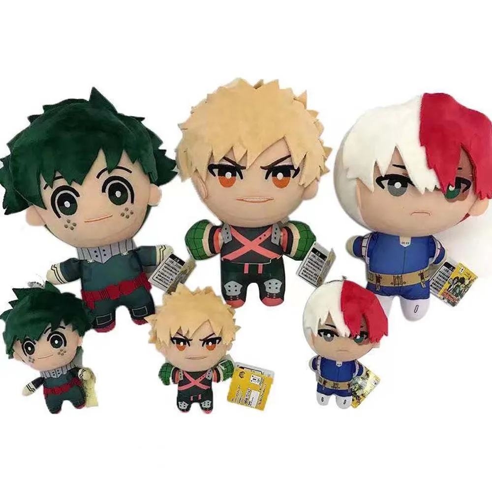 3pcs อะนิเมะ My Hero Academia ตุ๊กตาของเล่นการ์ตูน Izuku Midoriya Katsuki Bakugou Shouto Todoroki ตุ๊กตาตุ๊กตาเด็กของขวัญ