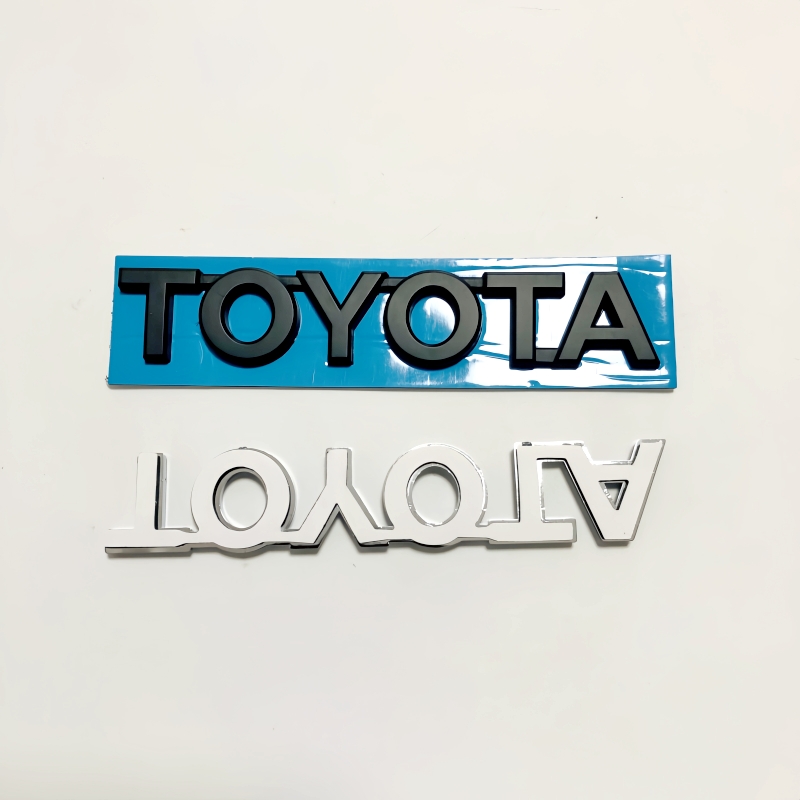 3D negro plata coche maletero cola pegatina emblema insignia calcomanías decoración para Toyota Corolla Camry Yaris Chr Auris RAV4 hilux logo