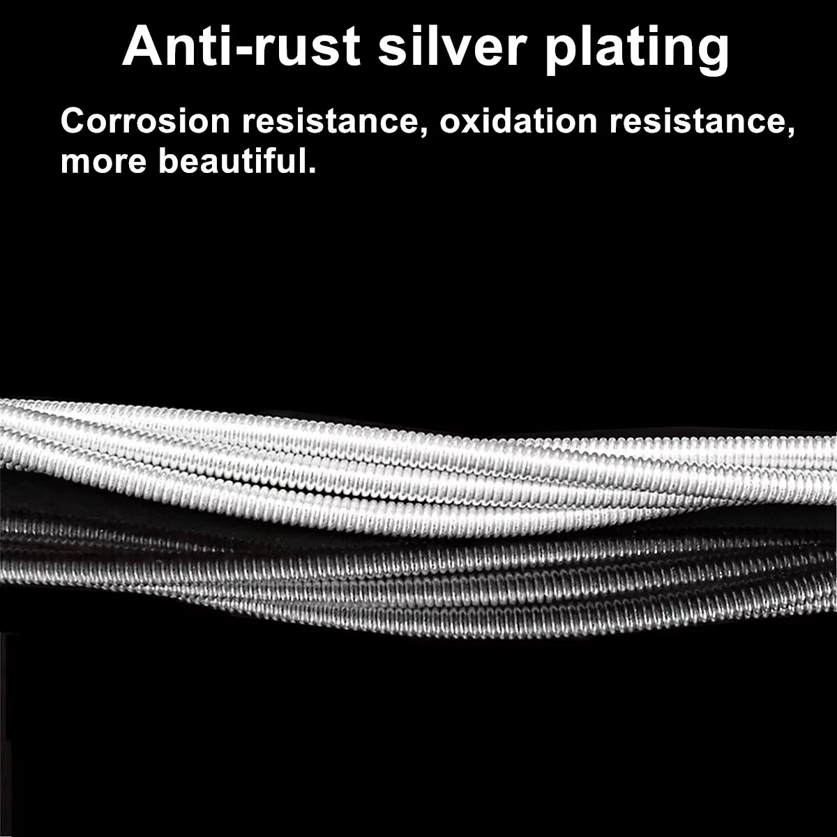 Miwayer 1 juego/6 uds cuerdas de guitarra clásica chapado guitarra clásica súper ligera cuerdas plateadas de nailon transparente cobre Chapado en plata
