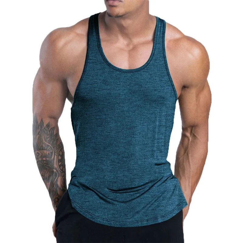Nueva camiseta sin mangas deportiva para hombre, camiseta interior de entrenamiento de verano para hombre, camiseta sin mangas holgada transpirable de secado rápido para baloncesto, chaleco deportivo informal para hombre