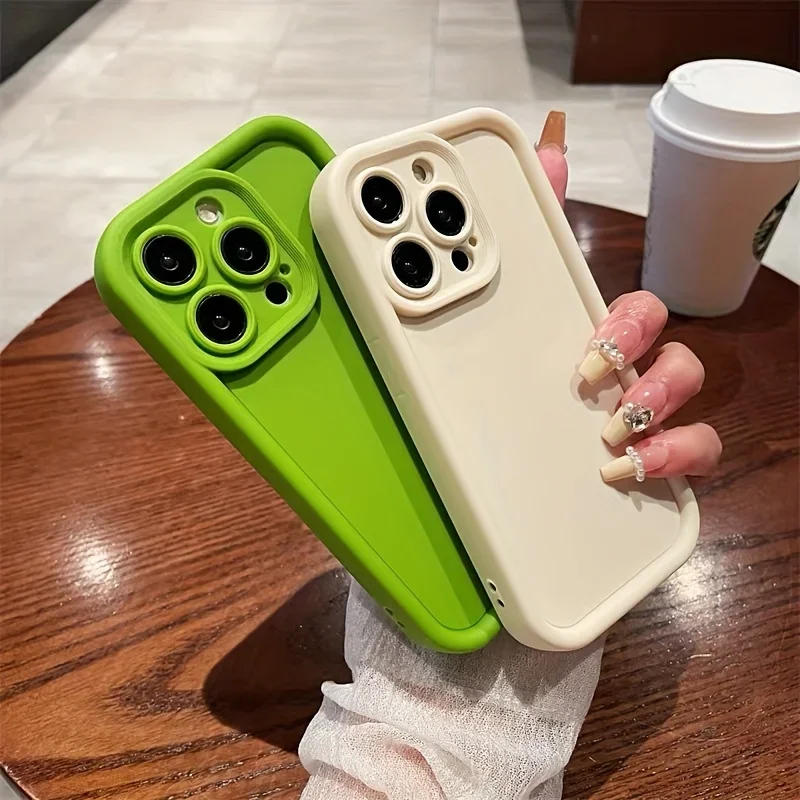 Funda de silicona de Color caramelo de lujo para iPhone, 11, 13, 12, 14, 15, 16 Pro Max, 15 Pro, XS, XR, XS Max, 7, 8, 14 PLUS, SE 2022, cubierta a prueba de golpes