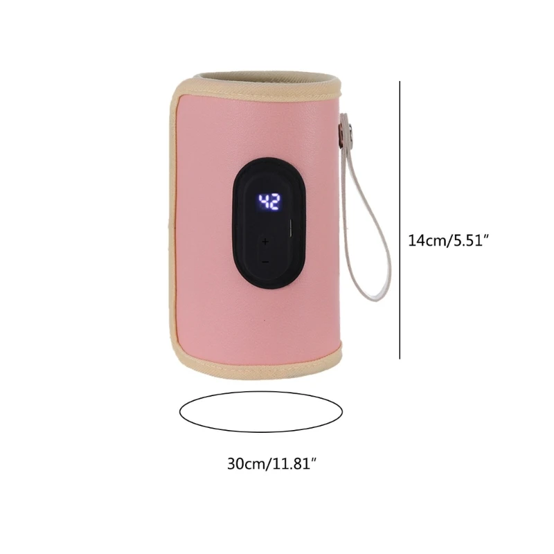 Funda para calentador botella leche con pantalla Digital, funda portátil para biberón