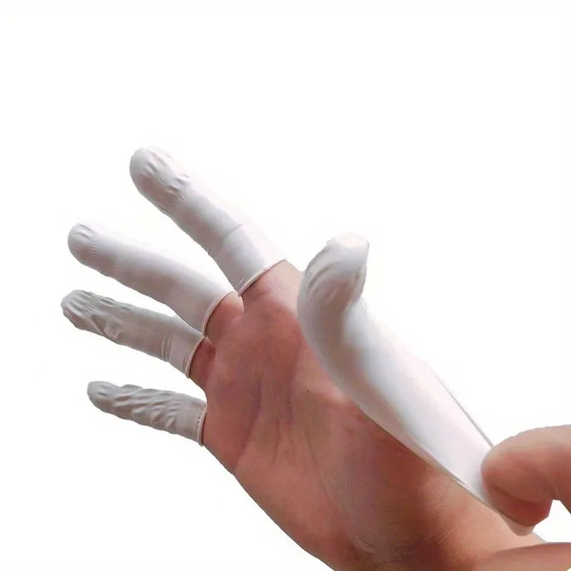20/200pc Protezioni per le dita in gomma Copertine per dita in lattice antiscivolo altamente elastiche resistenti all'usura per elettronica Protezione medica