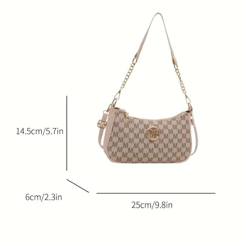 Torebka w stylu vintage, torba na ramię z regulowanym paskiem, damska torba na ramię, wyrafinowana torebka z akcesoriami