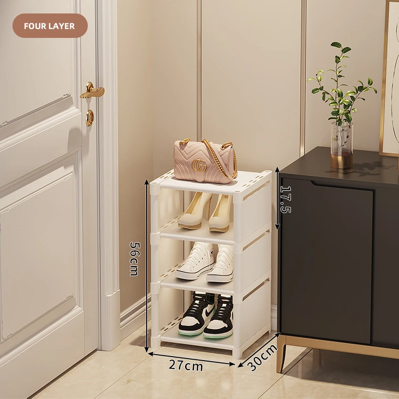 ชั้นวางรองเท้าจัดเก็บ Simple Multi-Layer ห้องนั่งเล่นแนวตั้งชั้นวางรองเท้ารองเท้าผ้าใบตู้ที่ถอดออกได้เฟอร์นิเจอร์ในครัวเรือน