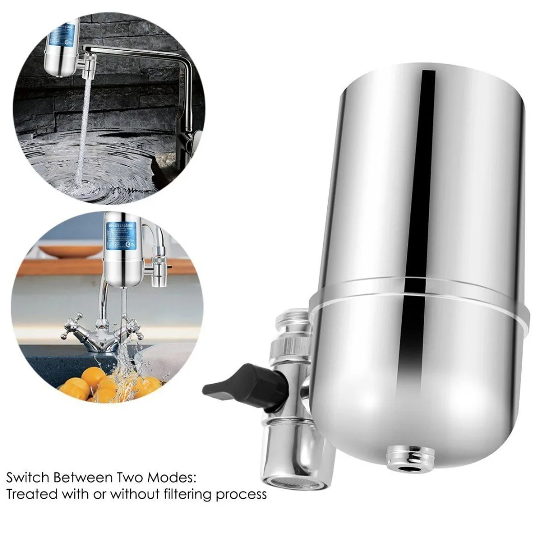 Faucet Water Filter Faucet Mount Water Filtration System เครื่องกรองน้ําในครัวเรือน เครื่องกรองน้ําประปา ลดคลอรีน