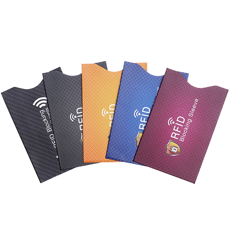 10 Chiếc Lá Nhôm RFID Ngăn Chặn Thẻ Tay Chống Quét Thẻ NFC Che Chắn Tín Dụng Thẻ Ngân Hàng Bảo Vệ Chống Trộm ví