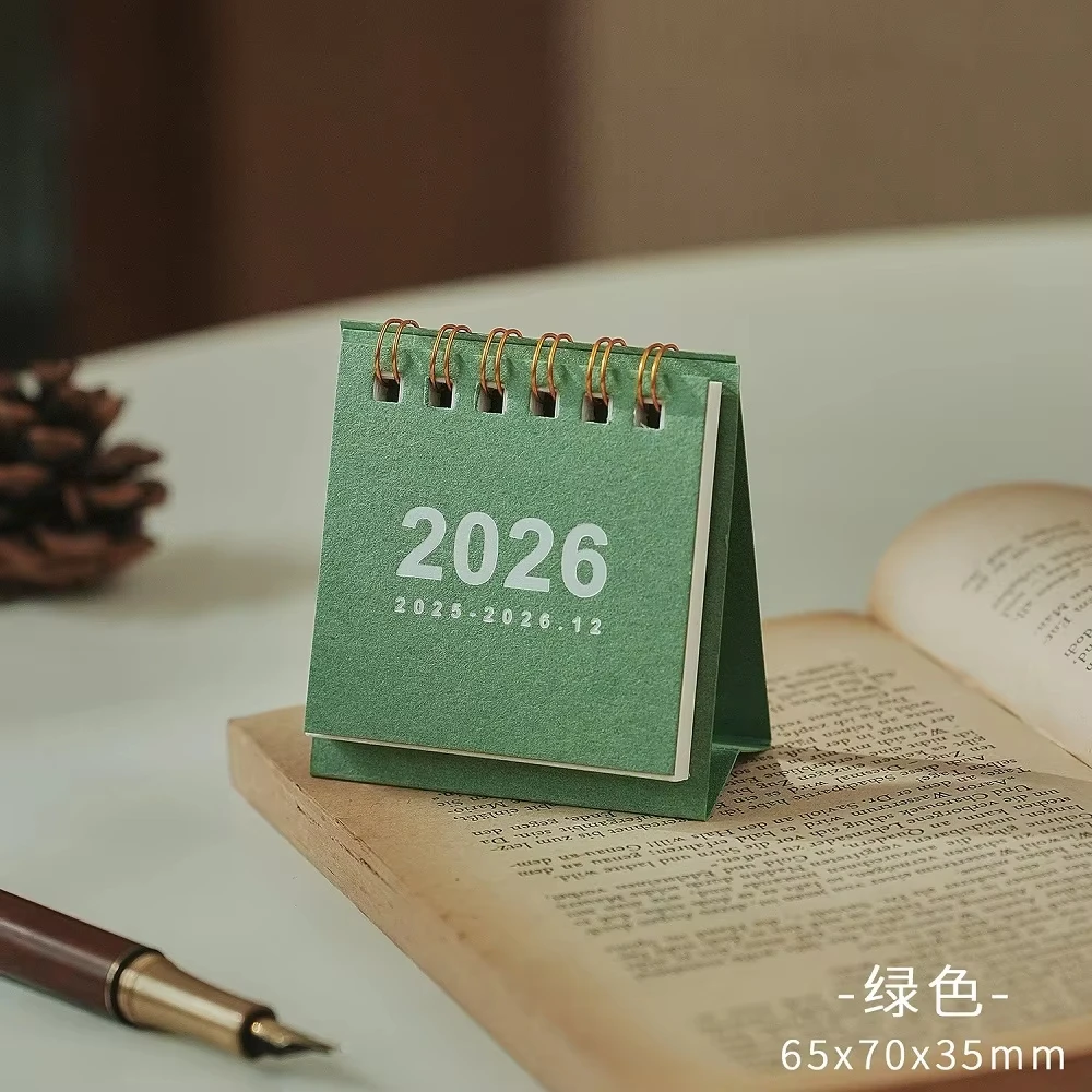 2026 Mini Eenvoudige Kalender Kleine Bureaukalender Creatieve Spoelkalender Planner Desktop Decoratie Kantoorbenodigdheden