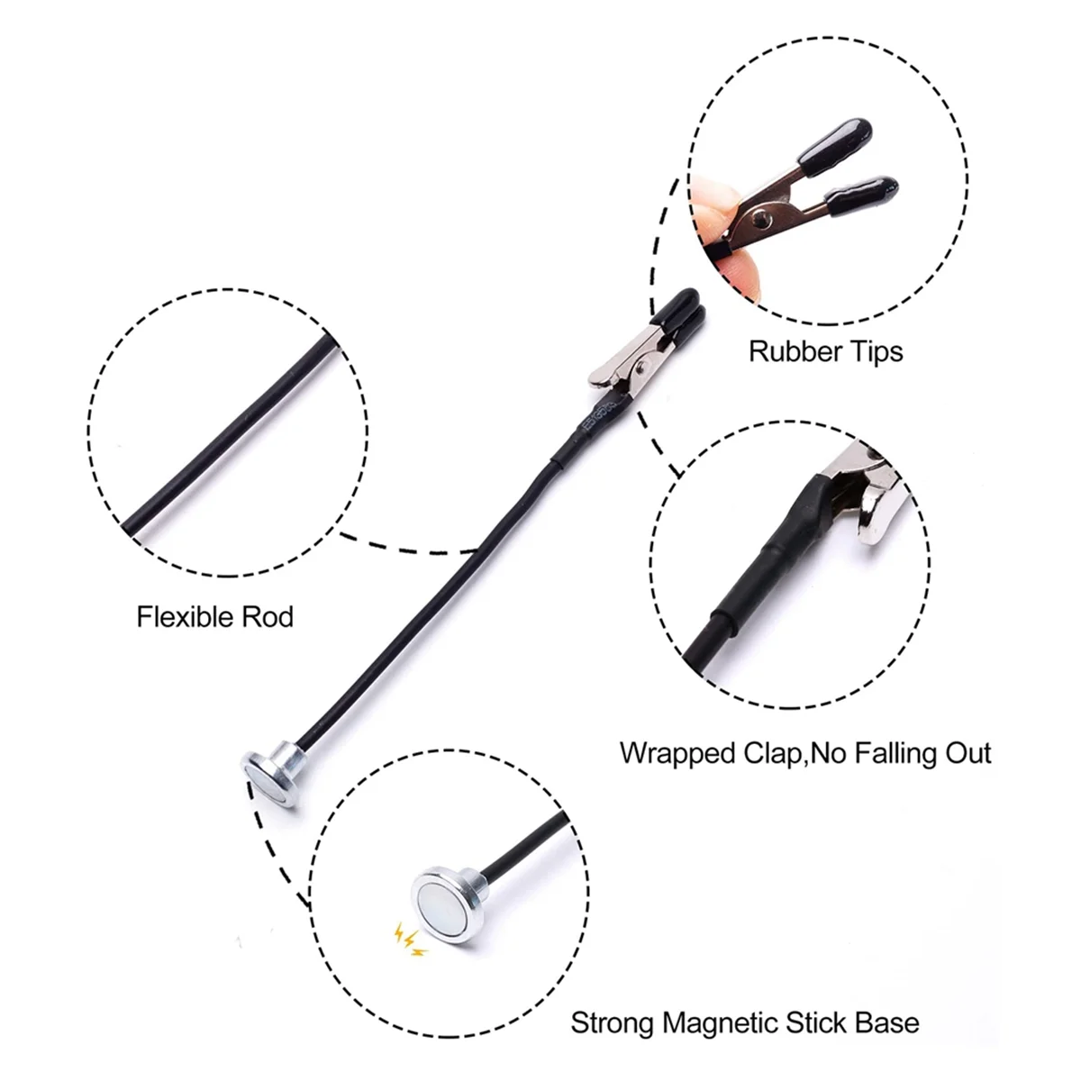 Newest Model Painting Stand Base Holder and 12PCS Magnetic Bendable Alligator Clip Sticks Set Modeling Tools for Airbrush
