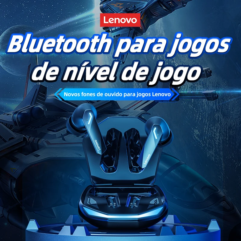 Original lenovo gm2 pro 5.3 fone de ouvido bluetooth sem fio fones baixa latência chamada hd modo duplo gaming headset com microfone