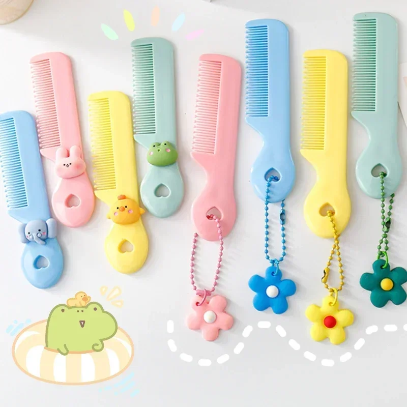 Bonito kawaii pente para bebê menina menino pequeno estilo coreano dos desenhos animados animal floral portátil escovas de cabelo crianças acessórios para o cabelo ferramenta