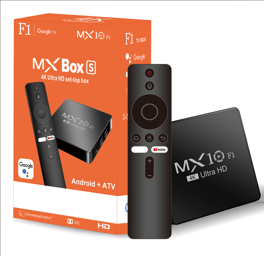 Smart TV Box Android 13 MX10 F1 Allwinner H313 Mali-G31 TV Box Soporte Android Control remoto por voz