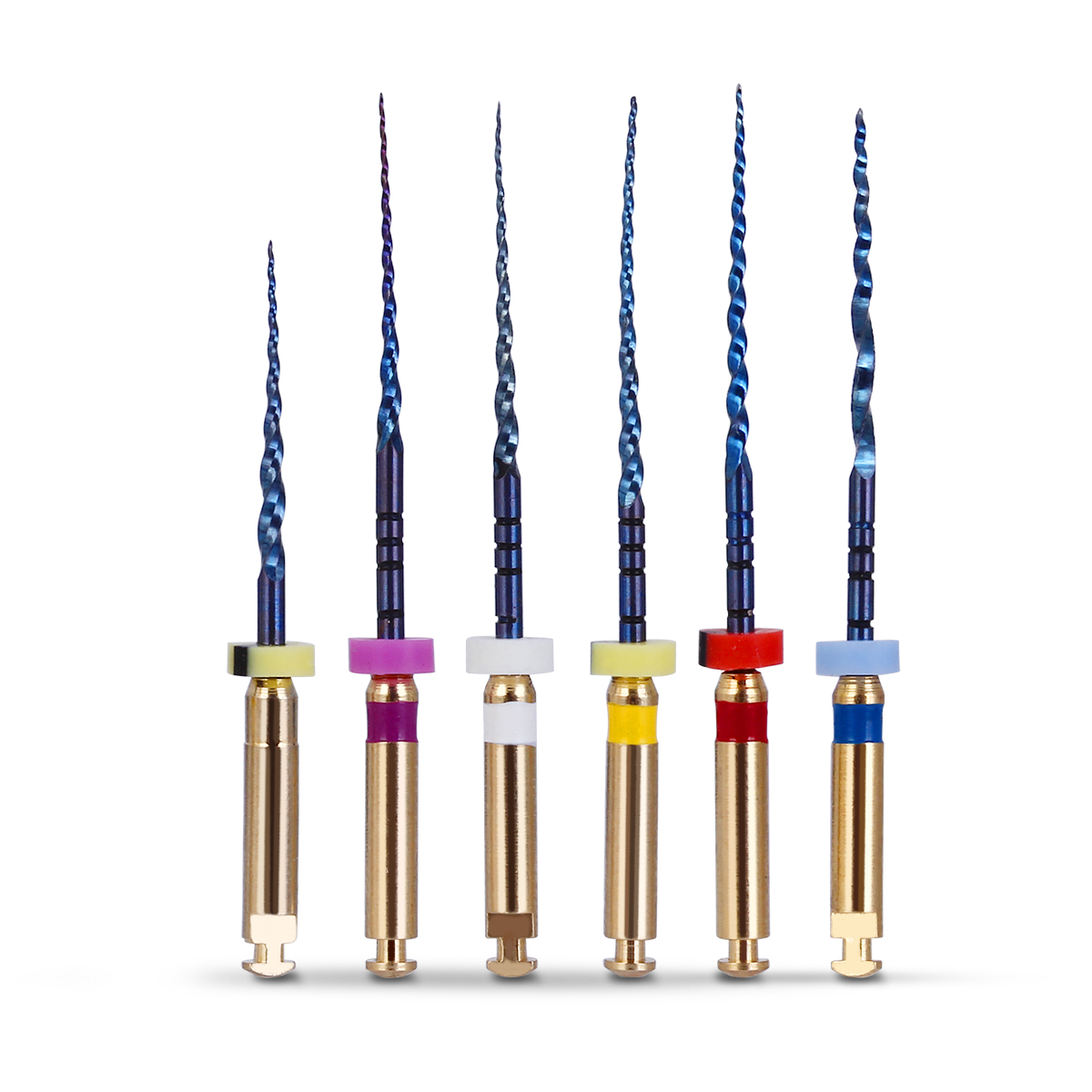 Azdent 6pcs/Pack 25mm SX Dental Files Root Canal Use Rotary Heat Activated Endodontic Files Rotating File Dentistry Instruments