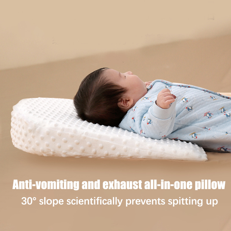 เด็ก Anti-vomiting Slope Pad หมอนที่ถอดออกได้ Sleeping เด็ก Headrest สําหรับทารกแรกเกิดตกแต่งหมอนให้นมบุตร