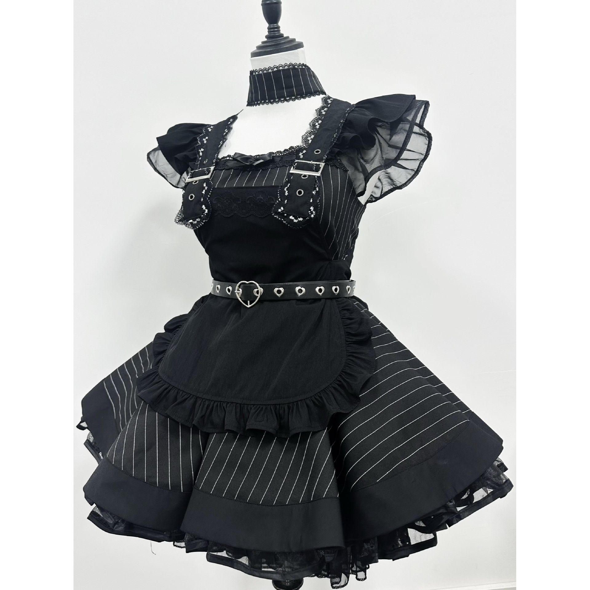 Vestido de Fsia Gótica Lolita de Empregada, Estilo escente Sombrio, Estilo 'Pure Desire' e 'Soft Girl', para Cosplay ...