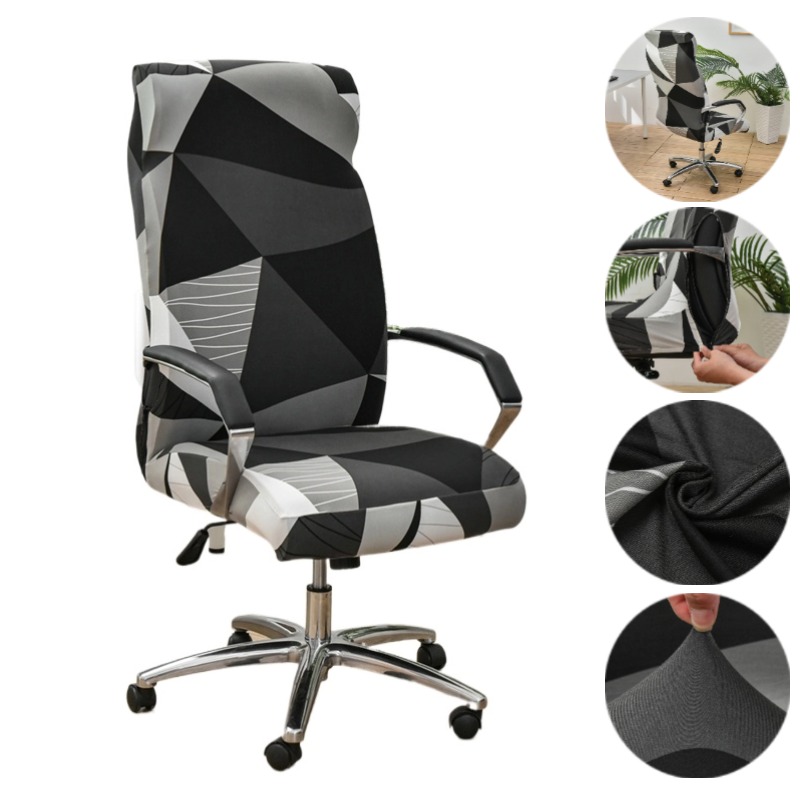 1pc elastische Bürostuhl bezug Geometrie Stretch Gaming Sitz Schon bezug wasch bar rutsch fest Büro rotierende Computer Stuhl hussen