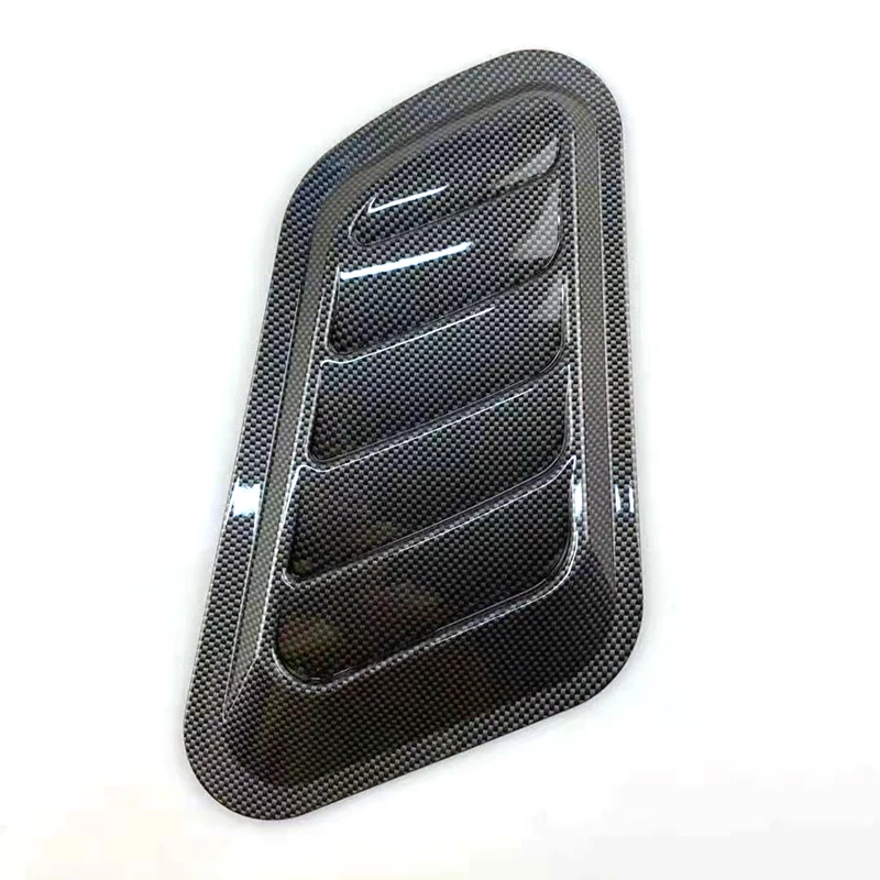 Universal Carbon Fiber Car Decorative Cell Air Flow Intake Hood Scoop Bonnet Vent Cover Stickers Decoration Styling