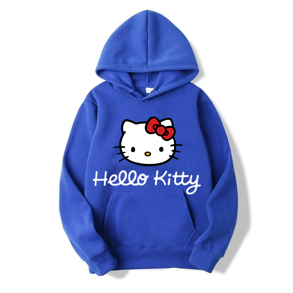 Neue Hallo Kitty Anime Hoodie Casual Sweatshirt Jungen Fleece Pullover Y2k Sudadera Paare Drucken Hoodies Jacke Kinder Kleidung Mädchen