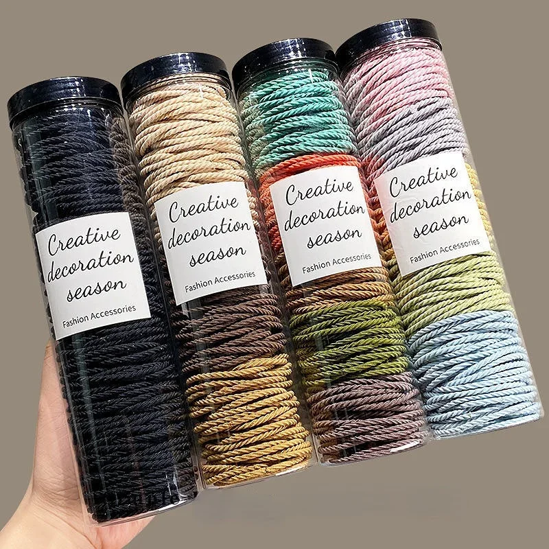 100 peças anéis de cabelo sem costura elásticos laços de cabelo simples all-match cordas de cabelo antiderrapantes anéis de cabelo