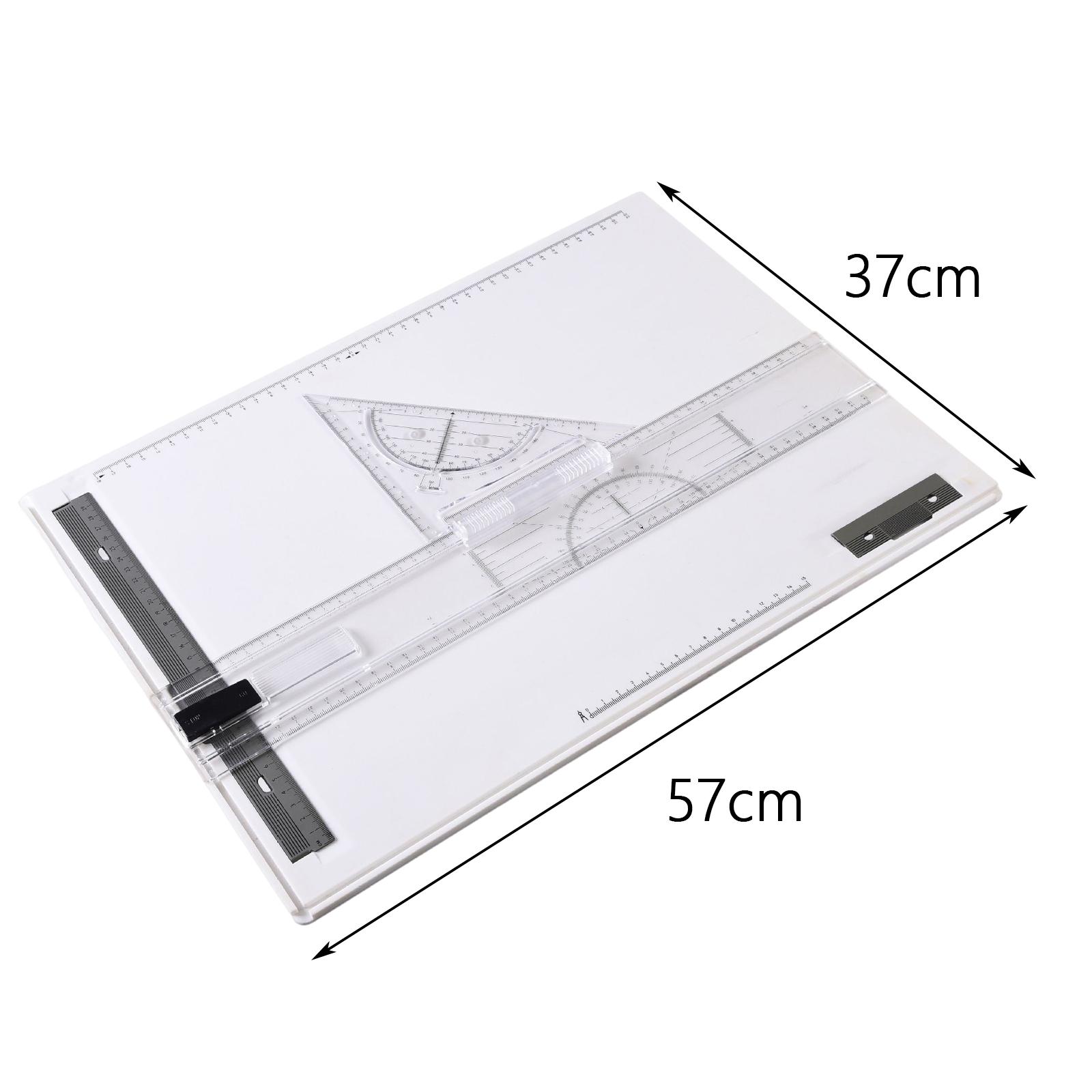 Multitools Drawing Board Drafting Table A3 Adjustable Support Legs Durable Drawing Board Sliding Ruler Drawing Table Gift