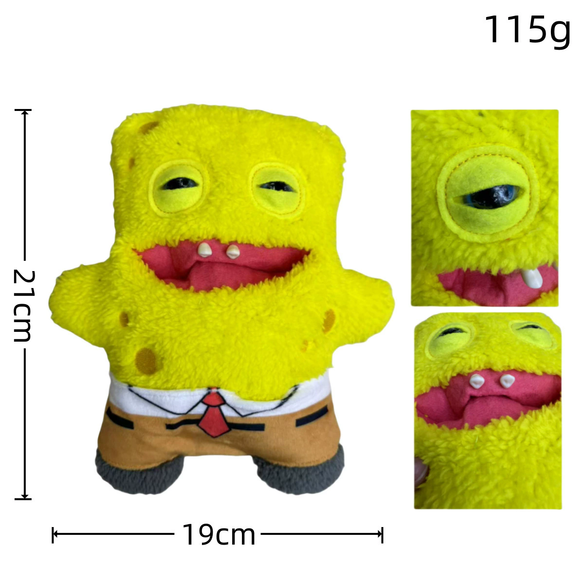 Bob Esponja Calça Quadrada Patrick Star Series Brinquedos de Pelúcia Pequenos Monstros Engraçado Feio Mostro Dente Aniversário Presente de Natal