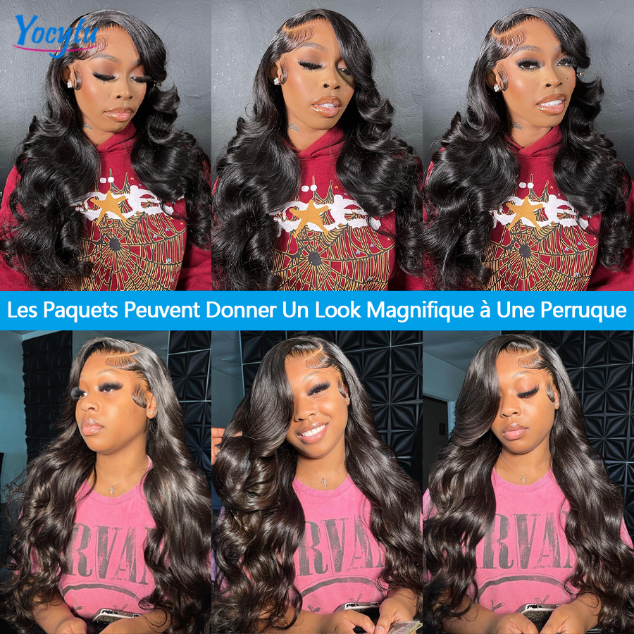 20 22 24 Tissage Cheveux Humains Body Wave Bundles Human Hair 12A Bouclé Meche Tissage Humain Hair YOCYTU 1/3/4 PCS Tissage Lot Brésilien Cheveux Naturels Humains Femme 100% Raw Hair Bundles Livraison 3 Jours France