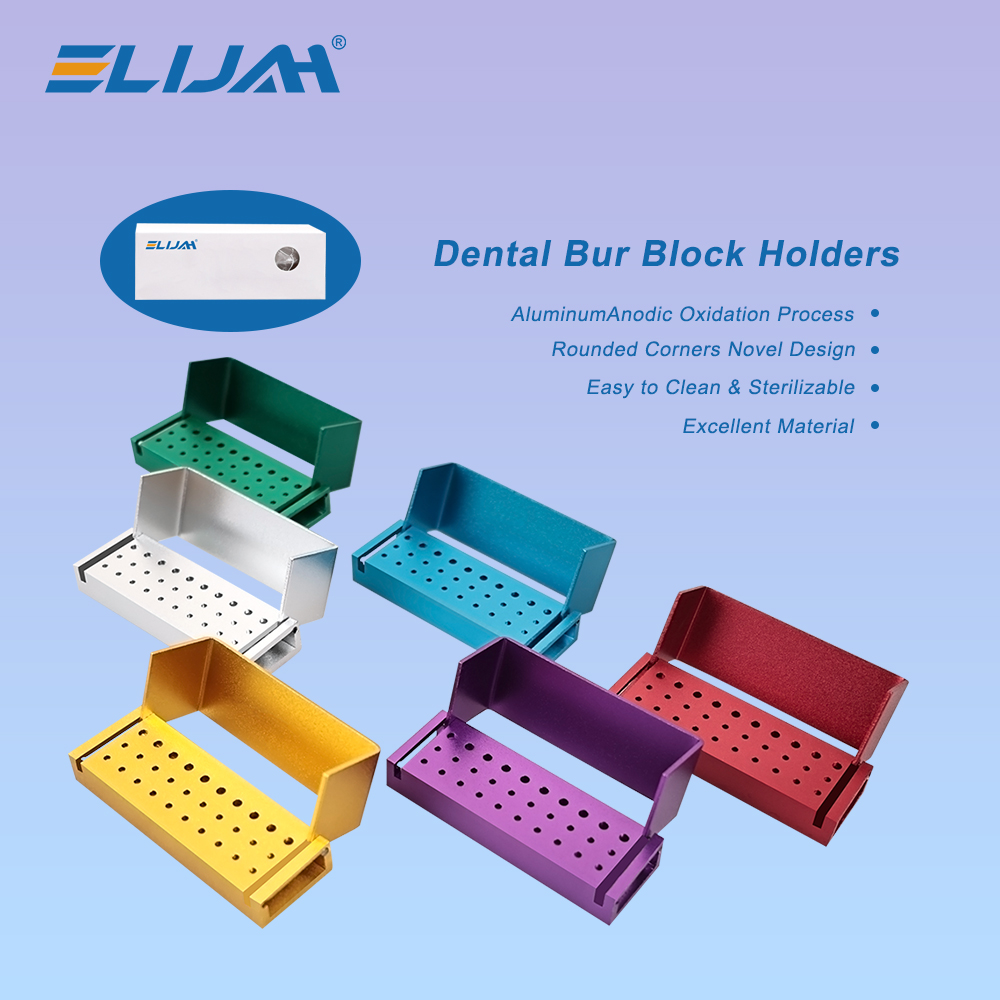 ELIJAH Tandheelkundige Boren Boor Desinfectie Blok FG Bur Sterilisatie Houder Autoclaveerbaar Aluminium 30 Gaten Tandheelkunde Materialen