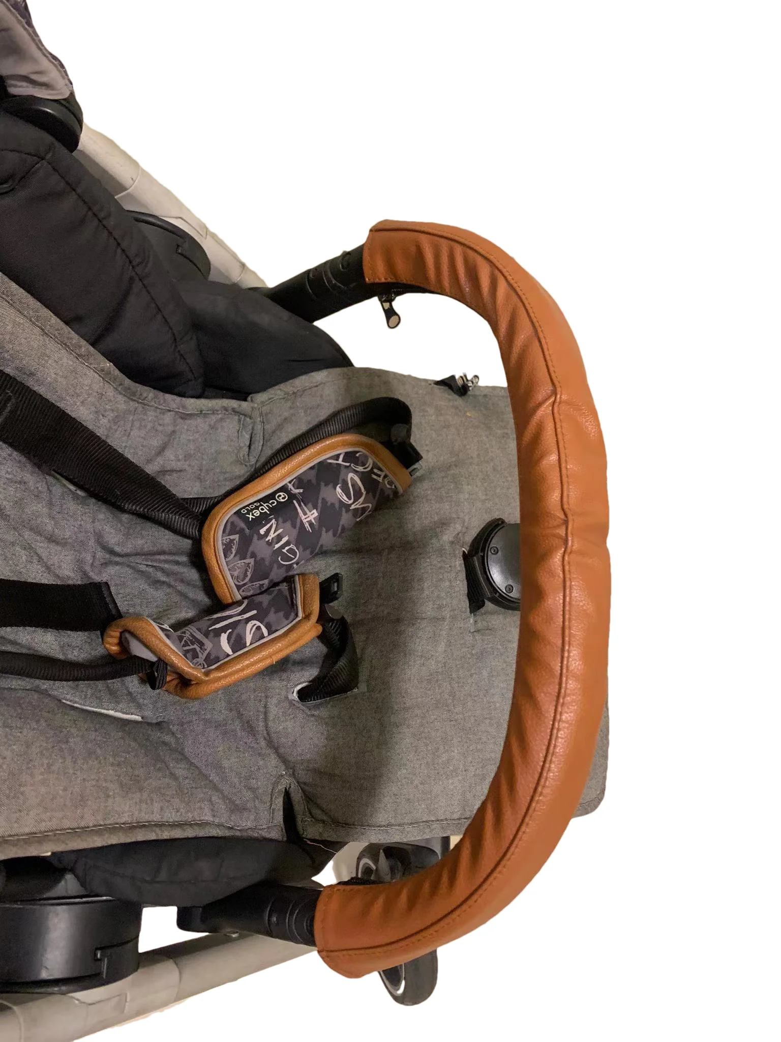 Fundas de cuero para manillar de bebé, funda para reposabrazos, accesorios para cochecito, a la moda, adecuado para Cybex Balios