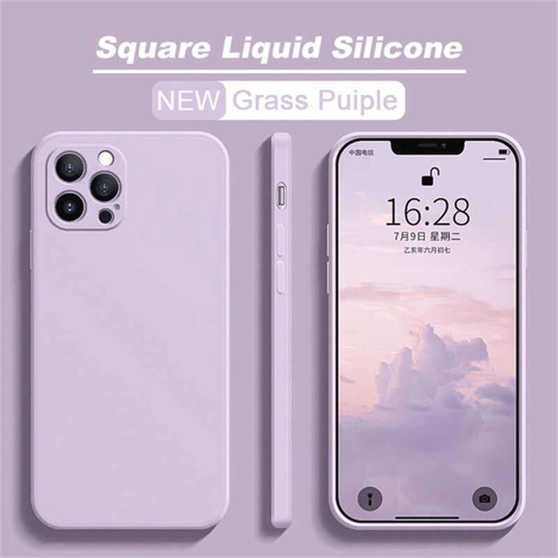 Original Quadratische Flüssigkeit Silikon Telefon Fall Für iPhone 11 12 13 14 15 Pro Mini XS Max X XR 15 plus Objektiv Schutz Abdeckung Coque