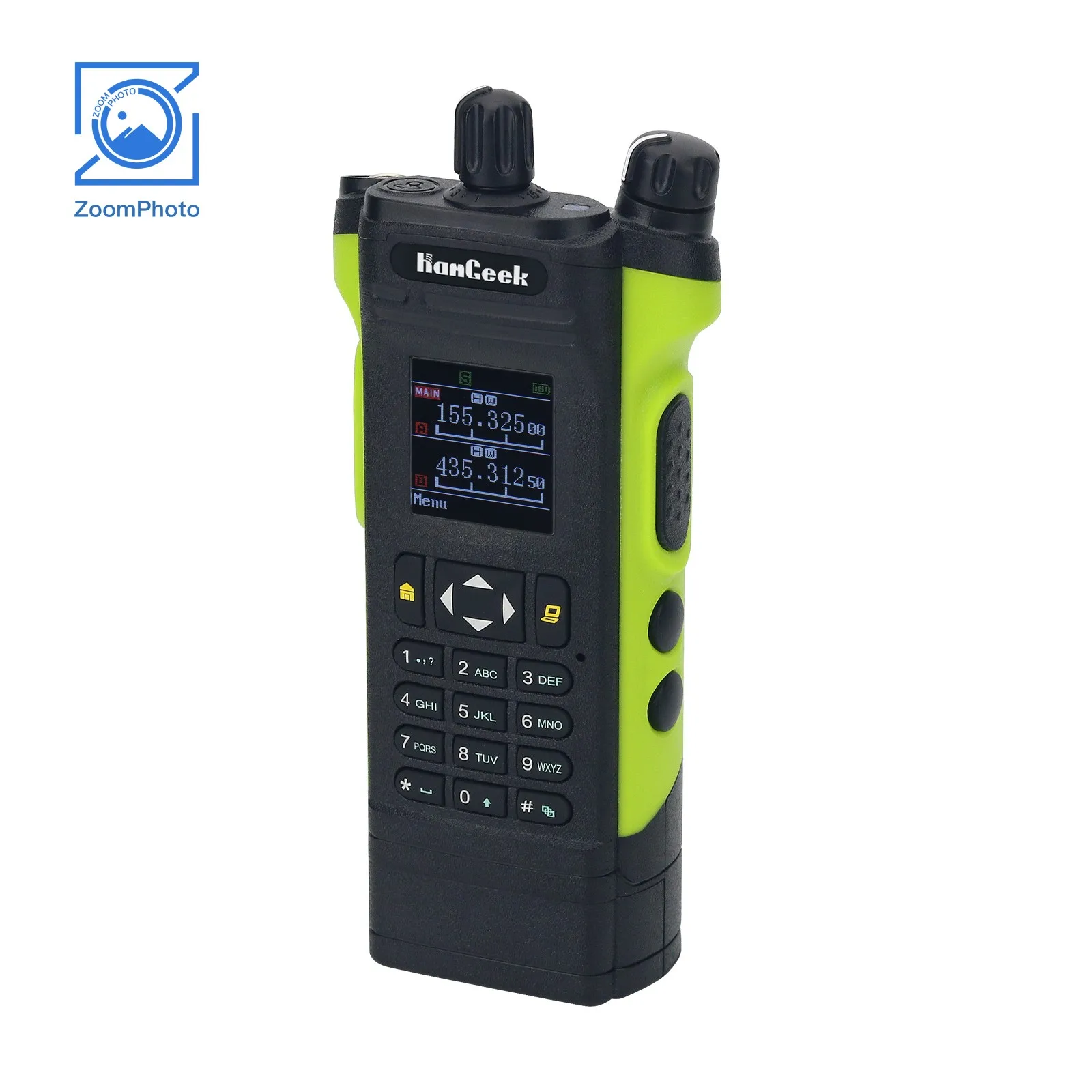 HAMGEEK APX-8000 12 W Dualband-Radio VHF UHF-Handtransceiver Dual PTT mit Handmikrofon