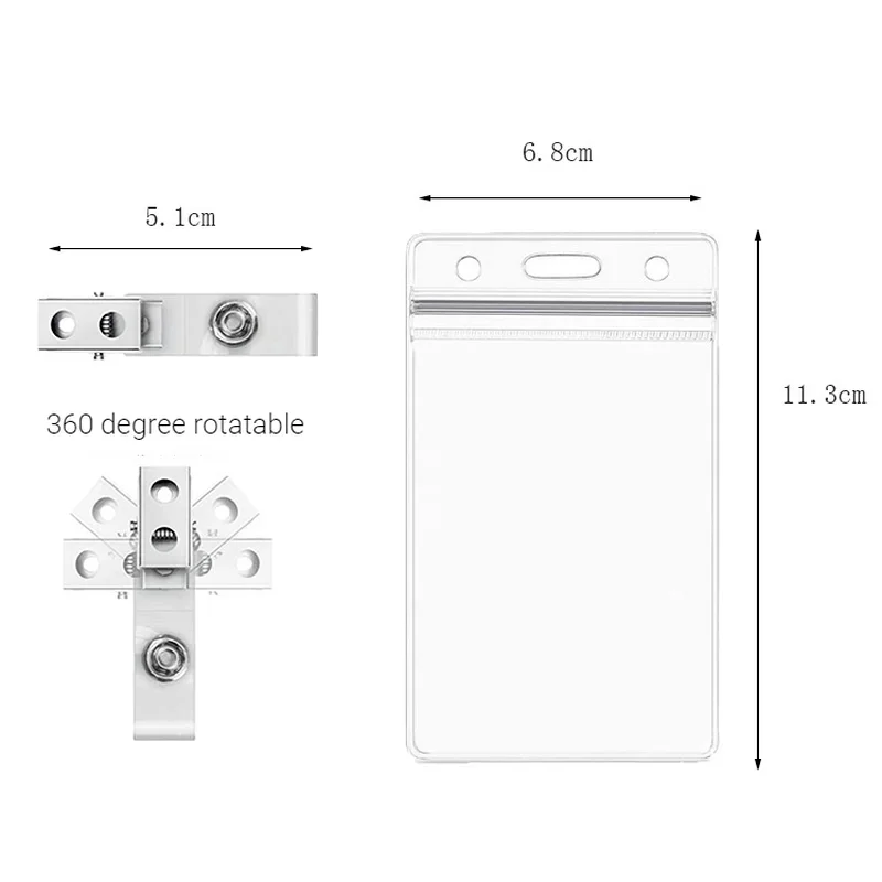 Nhựa PVC Trong Suốt Thẻ Tay Bao Kinh Doanh Làm Việc Chứng Minh Thư Giá Đỡ Huy Hiệu Túi Bus Túi Ngực Nhân Viên Làm Việc Để Thẻ Huy Hiệu ốp Lưng