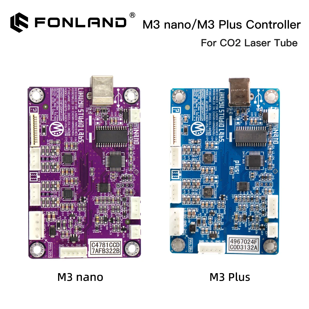 FONLAND LIHUIYU M3 PLUS Нано-лазерный контроллер, основная материнская плата, система гравера Co2, резак K40 3020, 4030, 6040