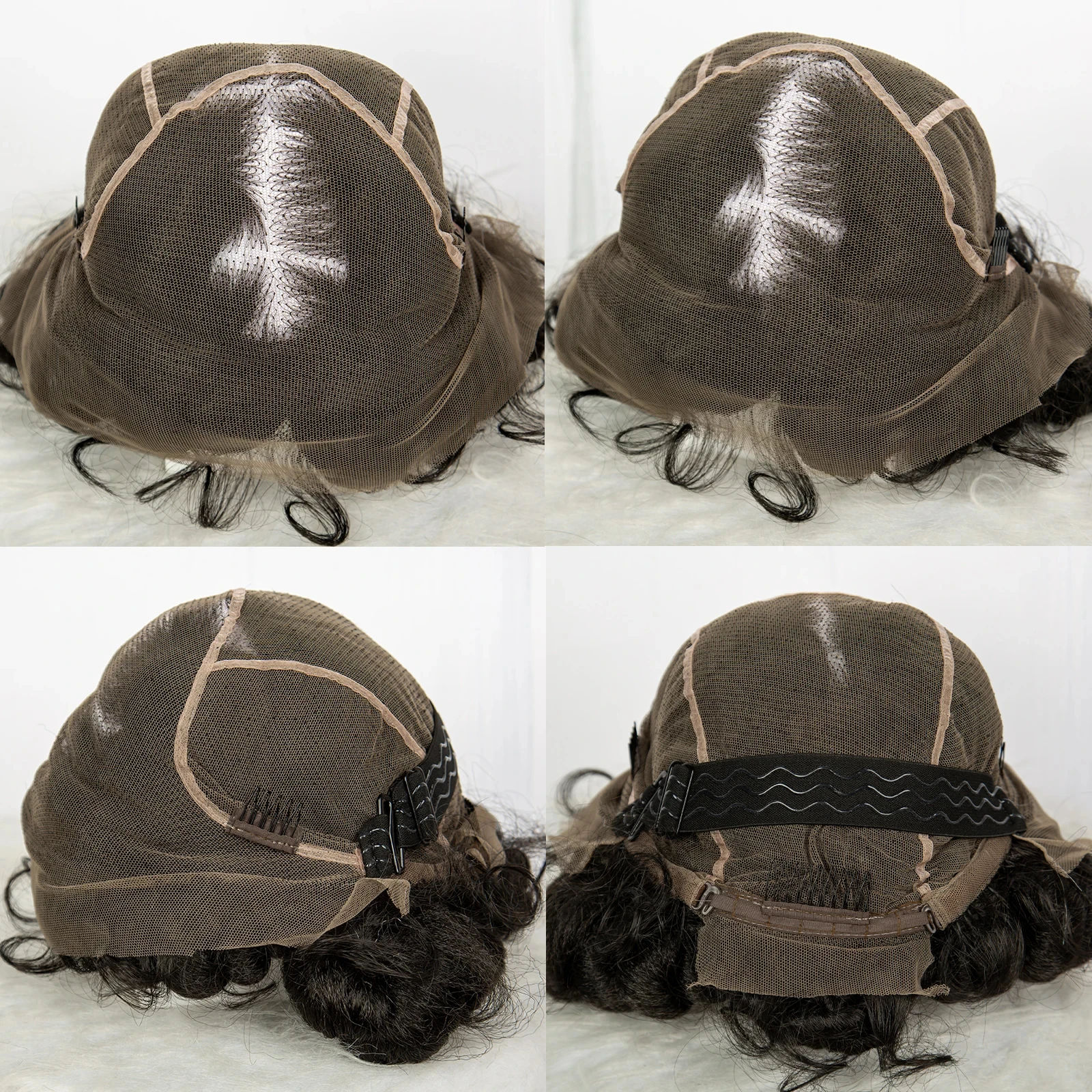 Pelucas trenzadas de encaje completo transparente de 6 pulgadas, pelucas cortas lindas hechas a mano Bantu de Color Natural, pelucas de encaje trenzado sintético, peluca con trenzas sin nudos