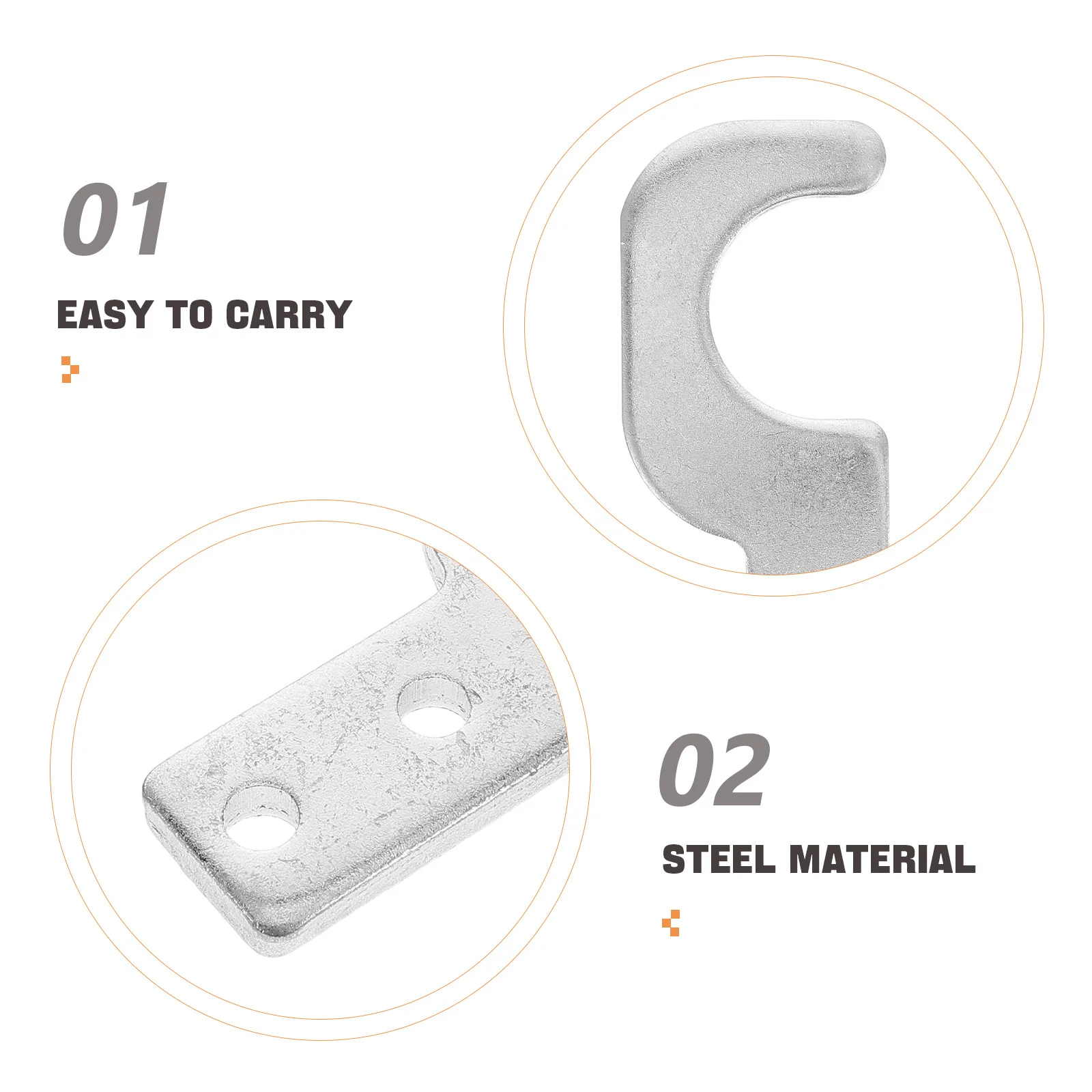 2pcs Heavy Duty Scaffold Step Hooks Steel Scaffolding Board Support Clamps Secure Locking Design Quick Installation