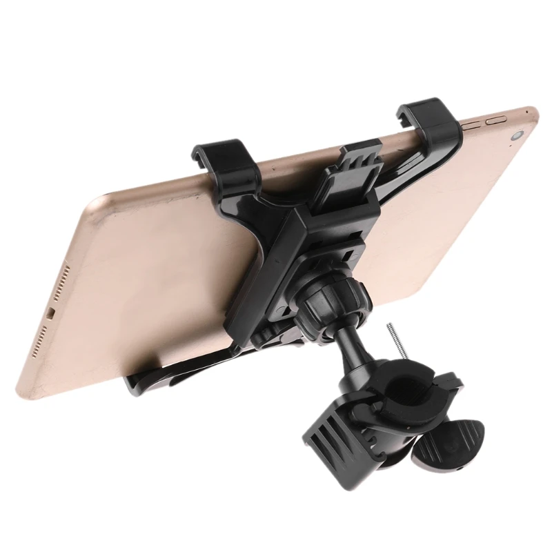 2022 Âm Nhạc Mới Chân Đế Micro Giá Đỡ Gắn Máy Tính Bảng Miếng Lót Không Tab 7 Đến 11Inch 360 ° Đế Xoay Xe Đạp tập Gym Tay Cầm Gắn