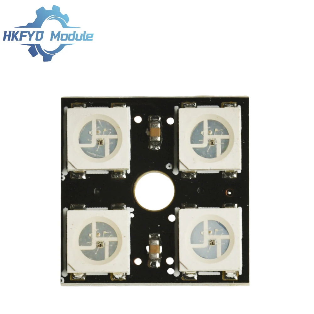 1-50PCS WS2812 4-Bit RGB LED Panel Module 4-Channel 5050 Full-Color Lamp Board for Arduino, DC 5V Smart Lighting