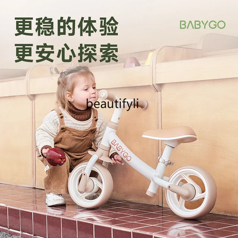 1〜3歳の子供用ライト付きバランスバイク,赤ちゃん用スライディングスクーター,フリーペダル