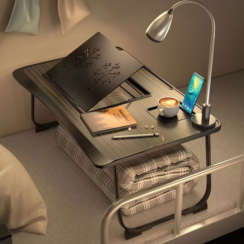 Bureau d'ordinateur portable pliant réglable pour la maison, plateau de lit pour petit déjeuner, tables pliantes, Table à plateau
