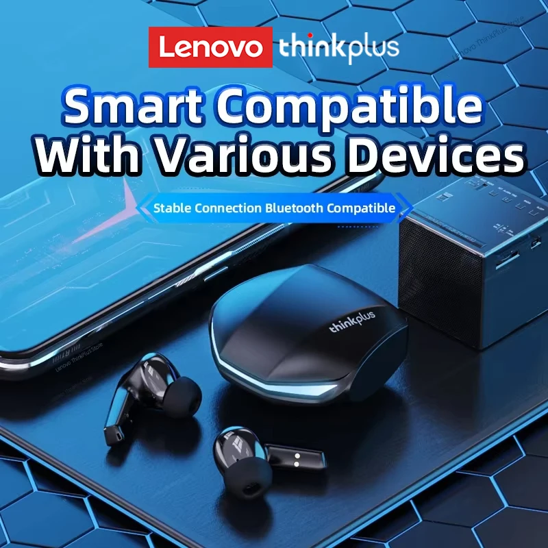 Scelta Lenovo GM2 Pro Auricolare Bluetooth 5.3 Cuffie con microfono 9D Stereo Pro 6 Auricolari Doppio modalità Gioco musicale Auricolare wireless