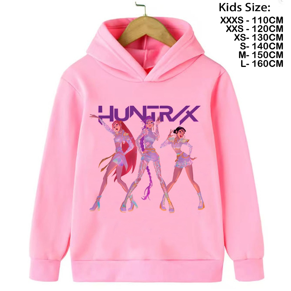 KPop Demon Hunters Hoodies Bebê Menina Menino Roupas Moda Casual Moletons Com Capuz K-Pop Demon Hunters Pulôver Crianças