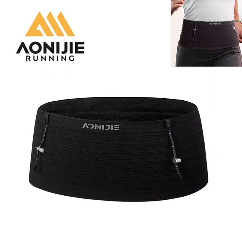 AONIJIE W8116 ทอยืดหยุ่นกีฬาเอวแพ็คผู้ชายผู้หญิงวิ่งเข็มขัด Hydration เอวกระเป๋าผู้ถือโทรศัพท์ฟิตเนสมาราธอน