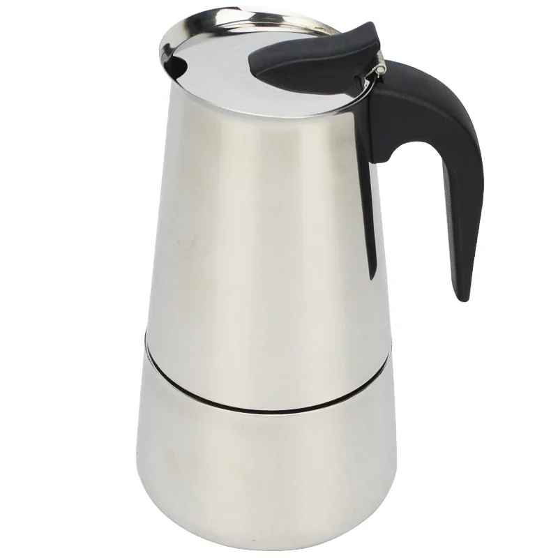 Cafetera de acero inoxidable de 2/4/6/9 tazas, cafetera Moka, cafetera Espresso, tazas, percolador de leche, estufa, cafetera Espresso superior