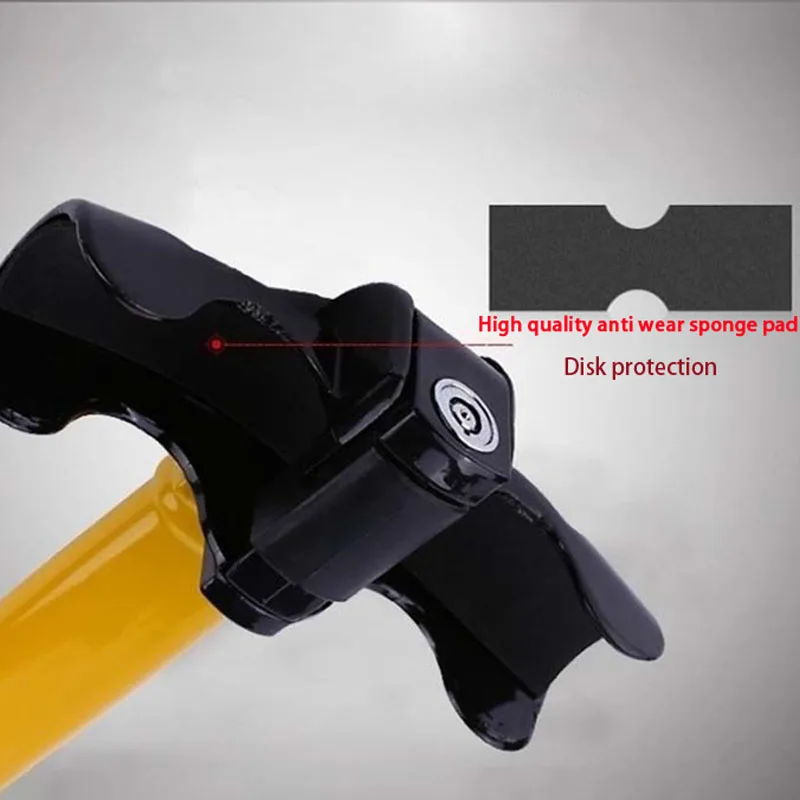 KOOJN Bold และหนาพวงมาลัยรถล็อค 2 ปุ่มล็อคแบบวงกลม Core T-รูปล็อค Multi-Functional Anti-Theft ล็อครถ