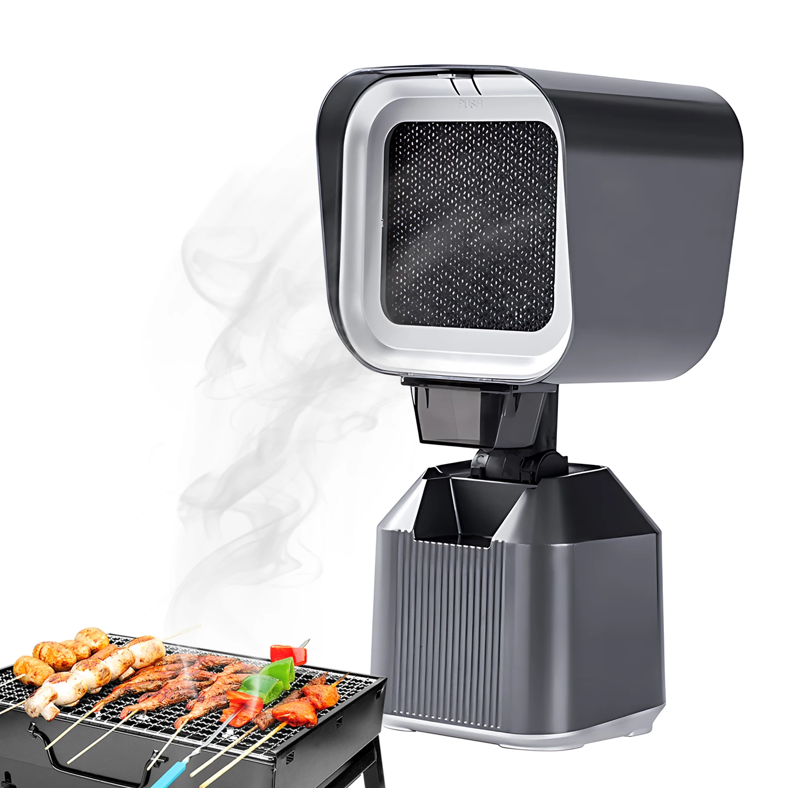 Capa portátil com filtro removível de dupla camada, Mesh Desktop, Fan Exhaust Hood de cozinha, Fan ajustável, 2 velocidades do vento, 3600rpm Altura