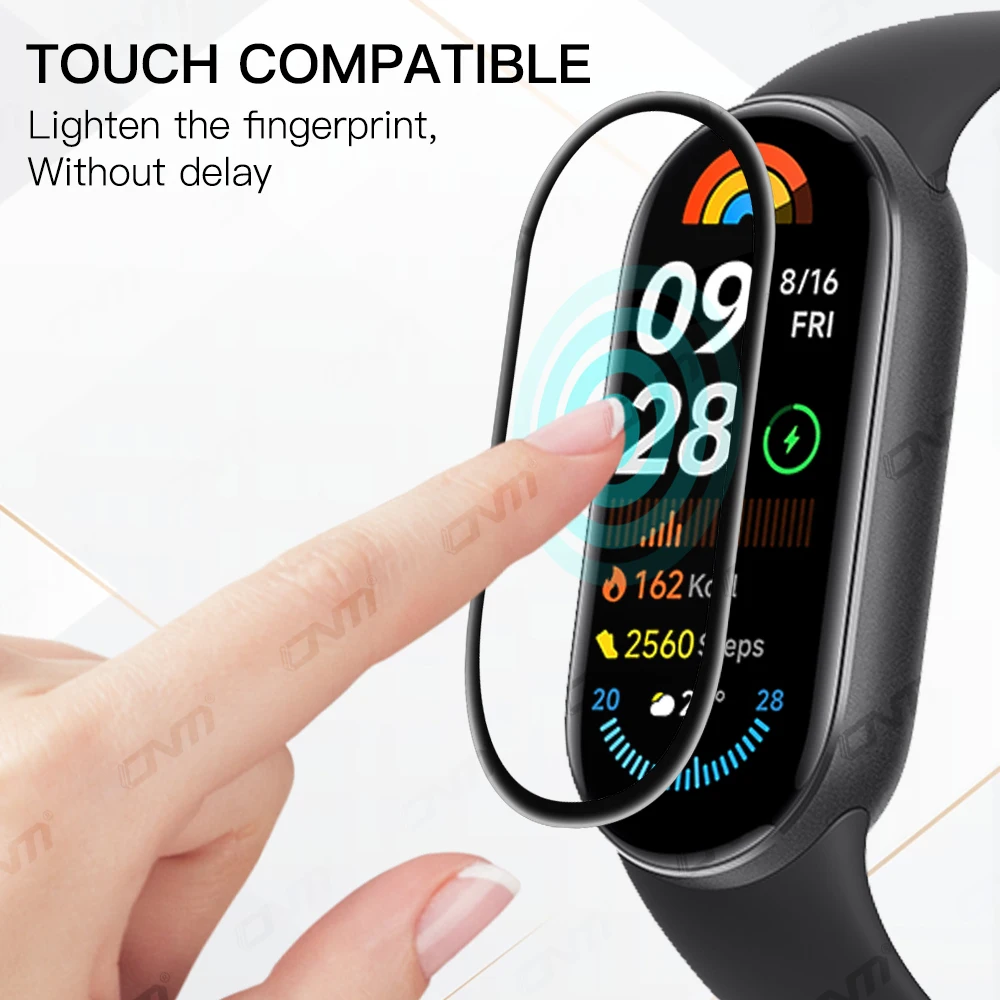 Protetor de tela 20D para Xiaomi Mi Band 9 Película protetora flexível macia HD antiarranhões para acessórios Miband 9 [não é vidro]